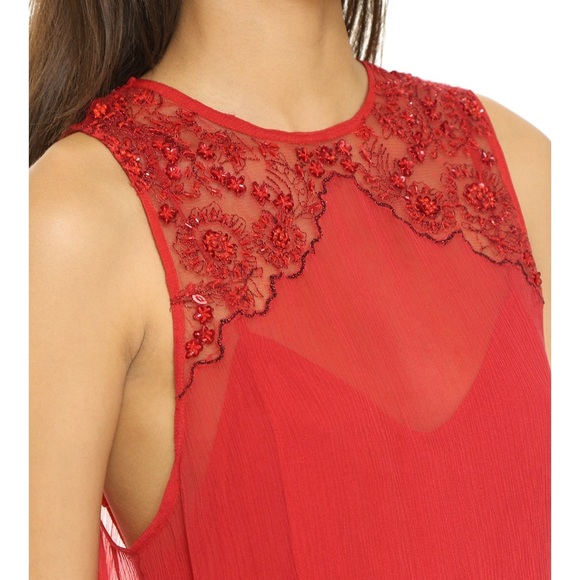 NWT Free People Chili Red Draped Asymmetric Dress (SD2) - Picture 4 of 4